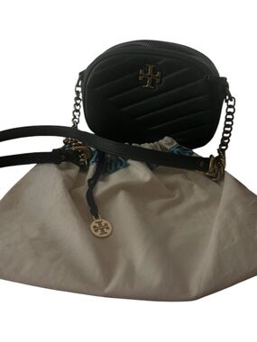 Tory Burch green leather crossbody